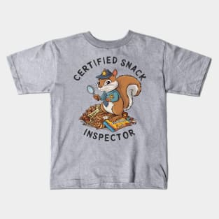 Certified Snack Inspector Funny Hiking and Camping Kids T-Shirt